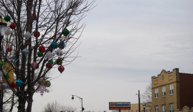 Decorated tree in South End