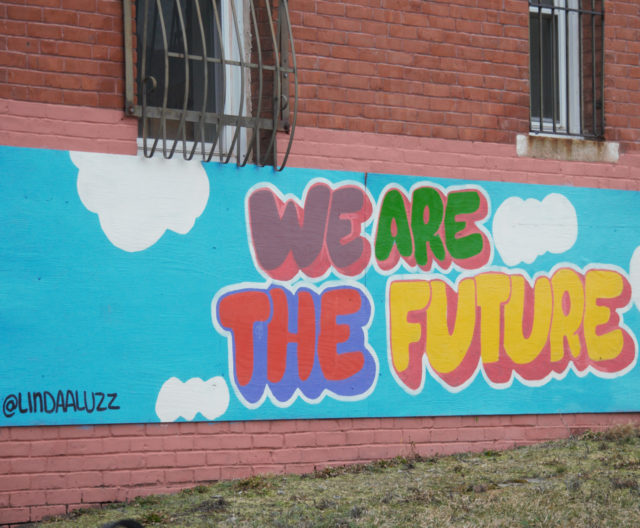 Mural that reads "We are the future"