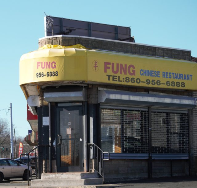 Fung Restaurant with yellow awning