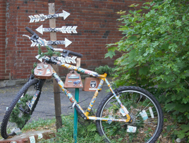 Alaska-themed art bicycle