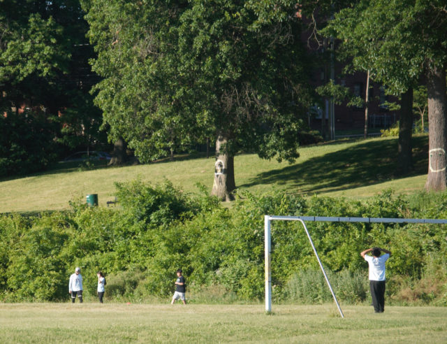 People playing soccer